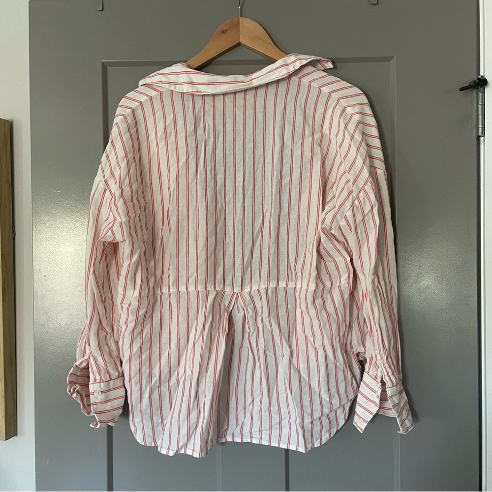 Universal Thread Striped Button up Shirt - Picture 2 of 2